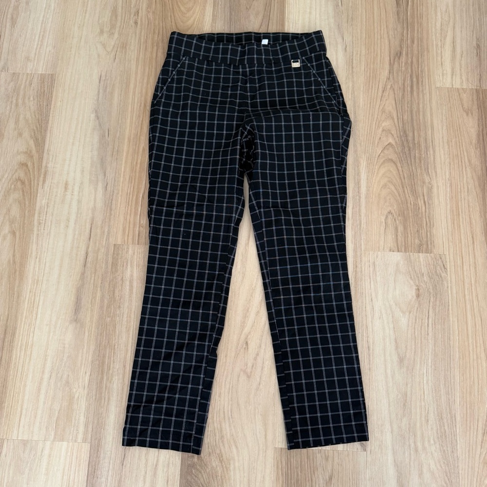 Rafaella Comfort Black And White Checked Grid Plants